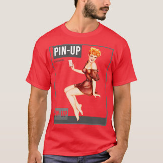 Button up Girl Vintag Pinup Magazine 14 T-Shirt