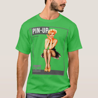 Button up Girl Vintag Pinup Magazine 28 T-Shirt