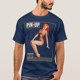Button up Girl Vintag Pinup Magazine 41 T-Shirt