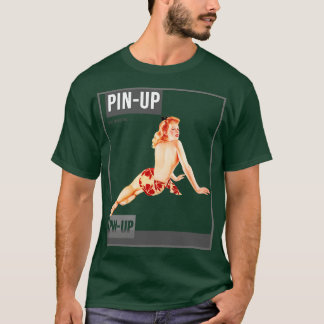 Button up Girl Vintag Pinup Magazine 9 T-Shirt