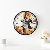 Button-Up-Girl-Wall-Uhr Große Wanduhr (Zuhause)