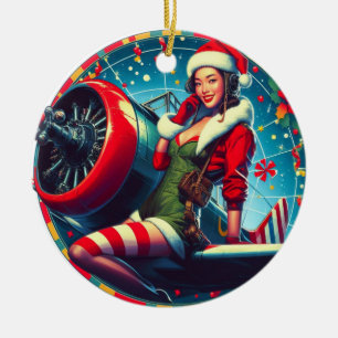 Button-up Girl Weihnachtsdekoration Keramik Ornament