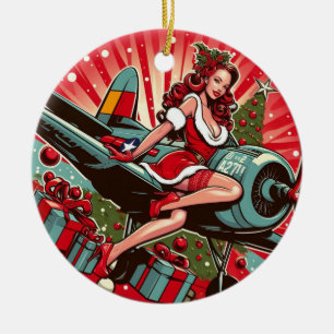 Button-up Girl Weihnachtsdekoration Keramik Ornament