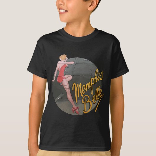 Button up Girl WWII B-17 Flying Festung Memphis Be T-Shirt (Vorderseite)