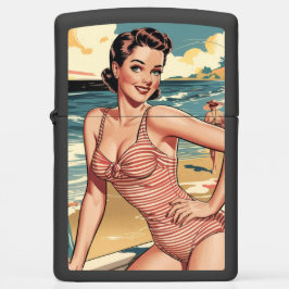 Button-Up Girl Zippo Lighter der 1940er Jahre