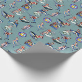 Button-Up-Girls Geschenkpapier (Ecke)