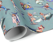 Button-Up-Girls Geschenkpapier (Rolleneckpunkt)