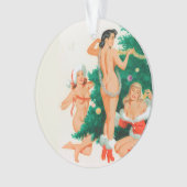 Button Up Girls Trimmen Weihnachtsbaum Ornament (Vorderseite)