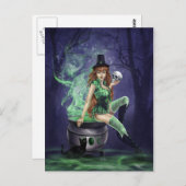 Button-Up-Hexen - fest Postkarte (Vorne/Hinten)