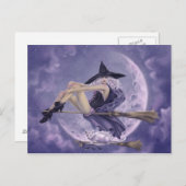 Button-Up-Hexen - verzaubert Postkarte (Vorne/Hinten)