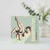 Button-up Junggeselinnen-Abschied Dessous Dusche Einladung (Stehend Vorderseite)