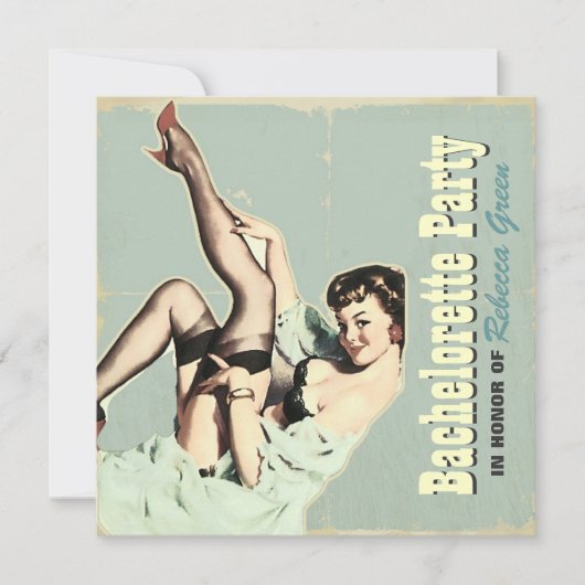 Button-up Junggeselinnen-Abschied Dessous Dusche Einladung (Vorderseite)