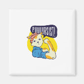 Button-up-Katze Magnet (Vorne)