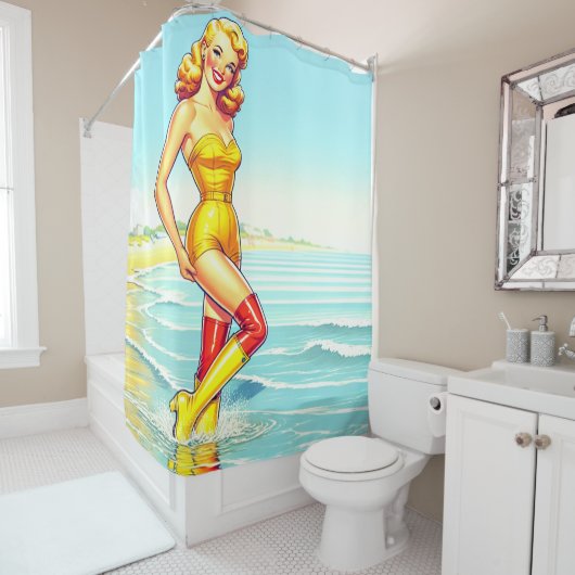 Button Up Lady Duschvorhang (Beispiel)