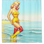 Button Up Lady Duschvorhang (Vorderseite)