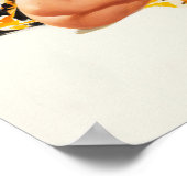 Button-Up Lady mit Binokularen Poster (Ecke)