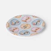 Button Up Ladys - Retro Models Pinups Pappteller (Schrägansicht)