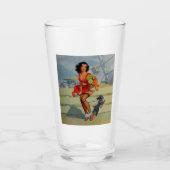 BUTTON-UP-MÄDCHENGLAS GLAS (Vorderseite)