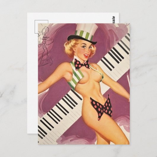 BUTTON UP MIRL POSTCARD POSTKARTE (Vorne/Hinten)