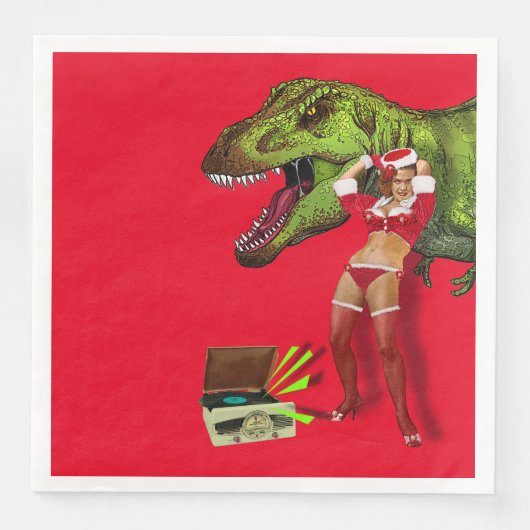Button-up Navideña Jurásica Serviette (Vorderseite)