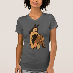 Button-Up Ostern - Sensual Bunny Girl mit Vintager T-Shirt