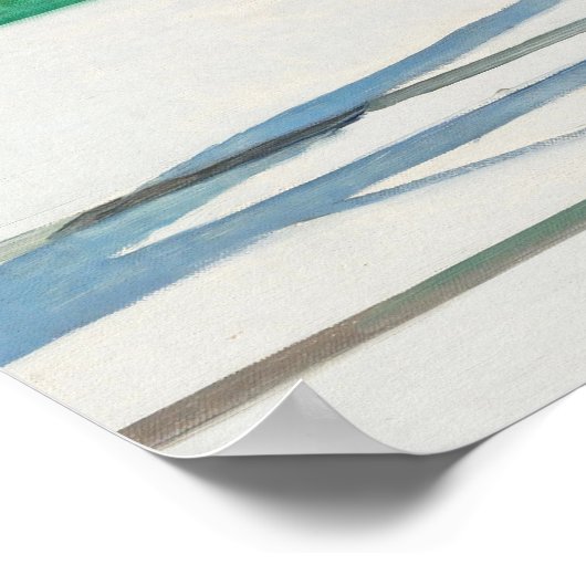 Button-Up Playing Shuffleboar Art Poster (Ecke)