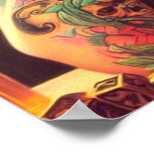 Button-up-Portrait-Malerei Poster (Ecke)