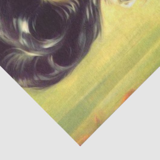 Button-up-Portrait-Malerei Seidenpapier (Ausschnitt)