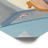 Button-up Posing im Auto mit Hund Poster (Ecke)