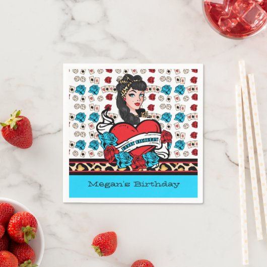 Button-up, Rock-A-Billy Serviette (Beispiel)