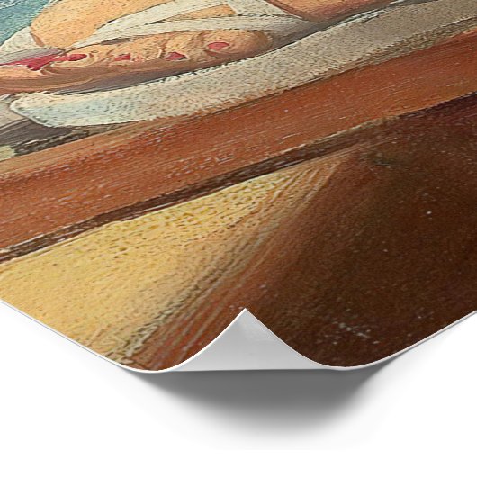 Button-Up Sailing Hübsch Art Poster (Ecke)