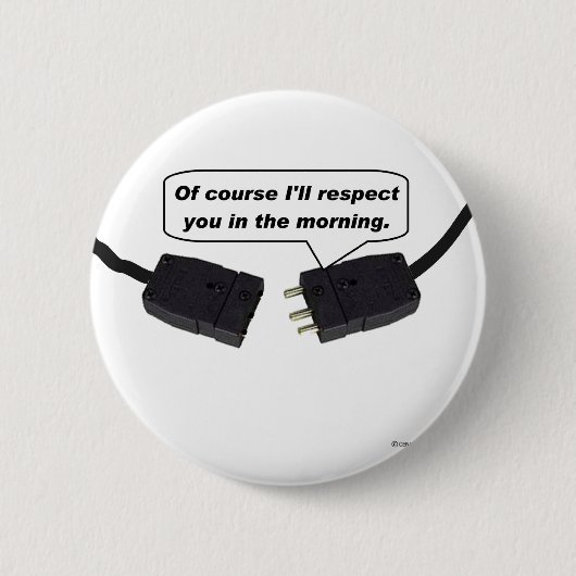 Button-Verbindungsstücke - ich respektiere Sie am Button (Vorderseite)