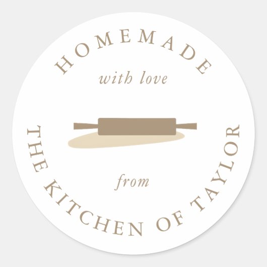 Button | Von der Küche | ZUHAUSE Runder Aufkleber (Vorderseite)