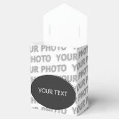 Button-Vorlage für Ihr eigenes Foto, Bild, Text Geschenkschachtel (Geöffnet)