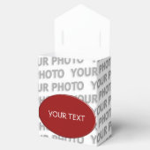 Button-Vorlage für Ihr eigenes Foto, Bild, Text Geschenkschachtel (Geöffnet)