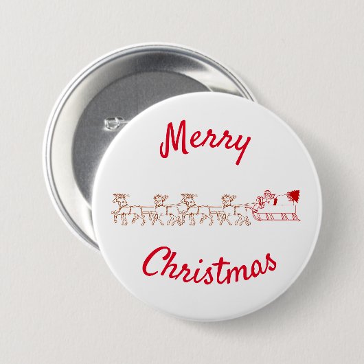 Button - Weihnachtsgrüße und Reindee (Vorne & Hinten)