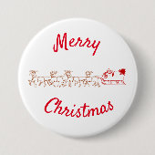 Button - Weihnachtsgrüße und Reindee (Vorderseite)