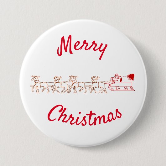 Button - Weihnachtsgrüße und Reindee (Vorderseite)