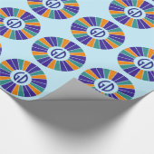 BUTTON XIV + Ihr Foto, Text, Monogramm Geschenkpapier (Ecke)