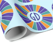BUTTON XIV + Ihr Foto, Text, Monogramm Geschenkpapier (Rolleneckpunkt)