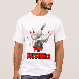 Button-Zerkleinerungsmaschinen-Bowling T-Shirt
