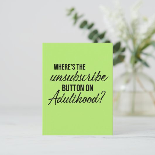 Button-Zitat abbestellen Farbe Postkarte anpassen (Stehend Vorderseite)