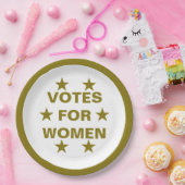 Button zum Frauenwahlrecht Pappteller (Party)