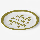 Button zum Frauenwahlrecht Pappteller (Schrägansicht)