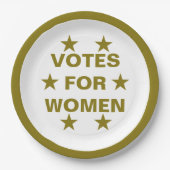 Button zum Frauenwahlrecht Pappteller (Vorderseite)