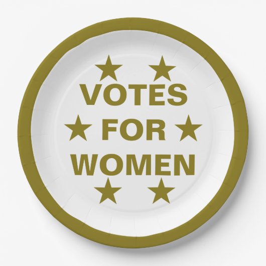 Button zum Frauenwahlrecht Pappteller (Vorderseite)