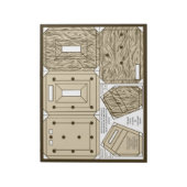 Button zum Verzieren von Fotos aus Holz Notizblock (Rotiert)