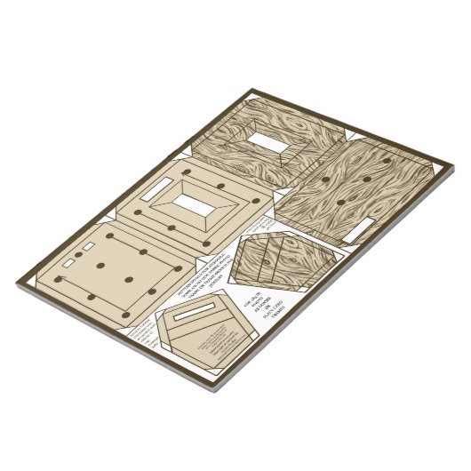 Button zum Verzieren von Fotos aus Holz Notizblock (angewinkelt)