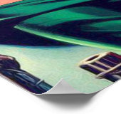 Button zur Retro-Science Fiction Poster (Ecke)