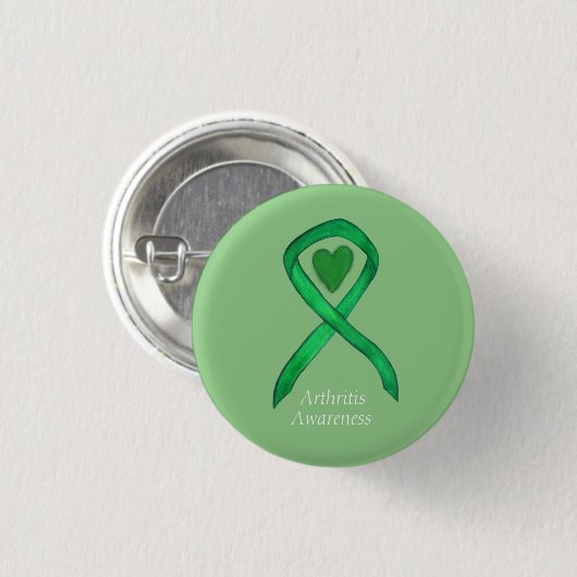 Button zur Sensibilisierung für Arthritis Green Ri (Vorne & Hinten)